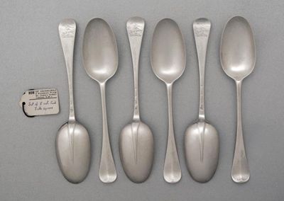 Appraisal: A set of six George I tablespoons with moulded rattails