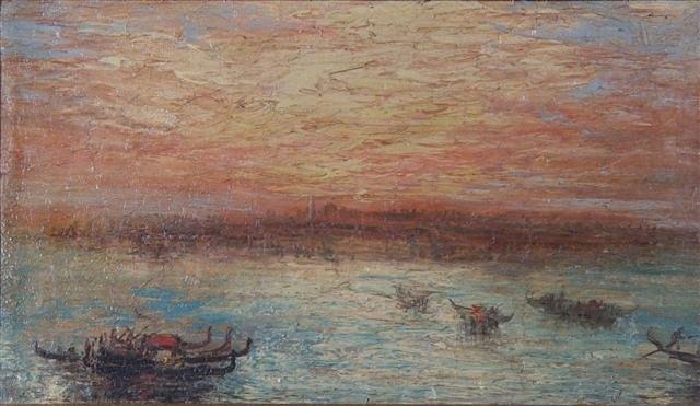 Appraisal: FOLLOWER OF JOSEPH MALLORD WILLIAM TURNER A Venetian scene with