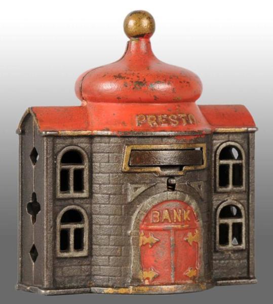 Appraisal: Cast Iron Presto Mechanical Bank Description American Manufactured by Kenton