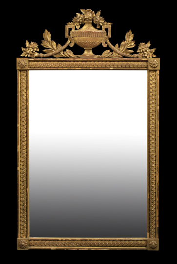 Appraisal: Northern Italian Carved Giltwood Looking Glass in the th-century neoclassical