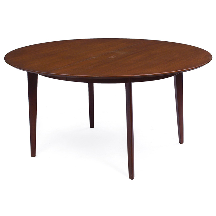 Appraisal: Edward Wormley dining table by Dunbar mahogany elliptical top over