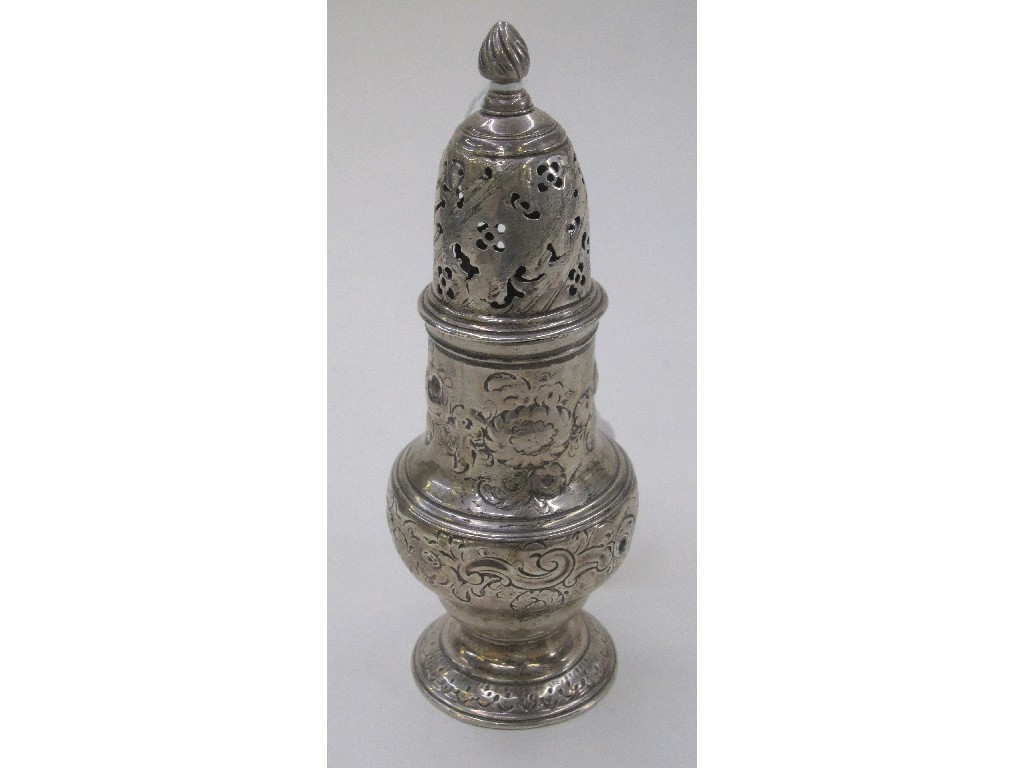 Appraisal: th Century silver castor London