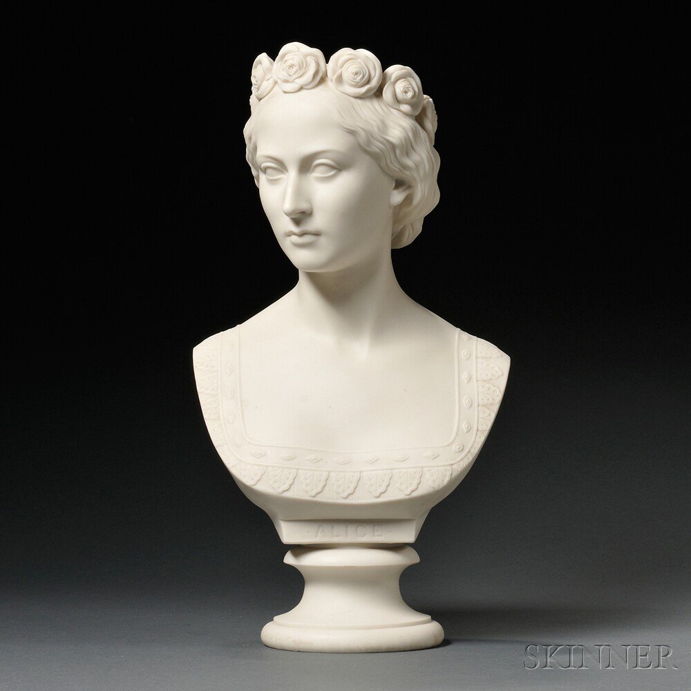 Appraisal: Copeland Parian Bust of Princess Alice England c modeled wearing