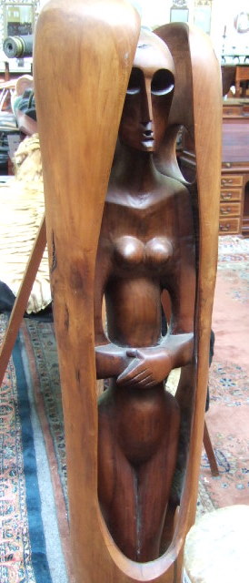 Appraisal: Catharni Stern Angel wood sculpture cm high