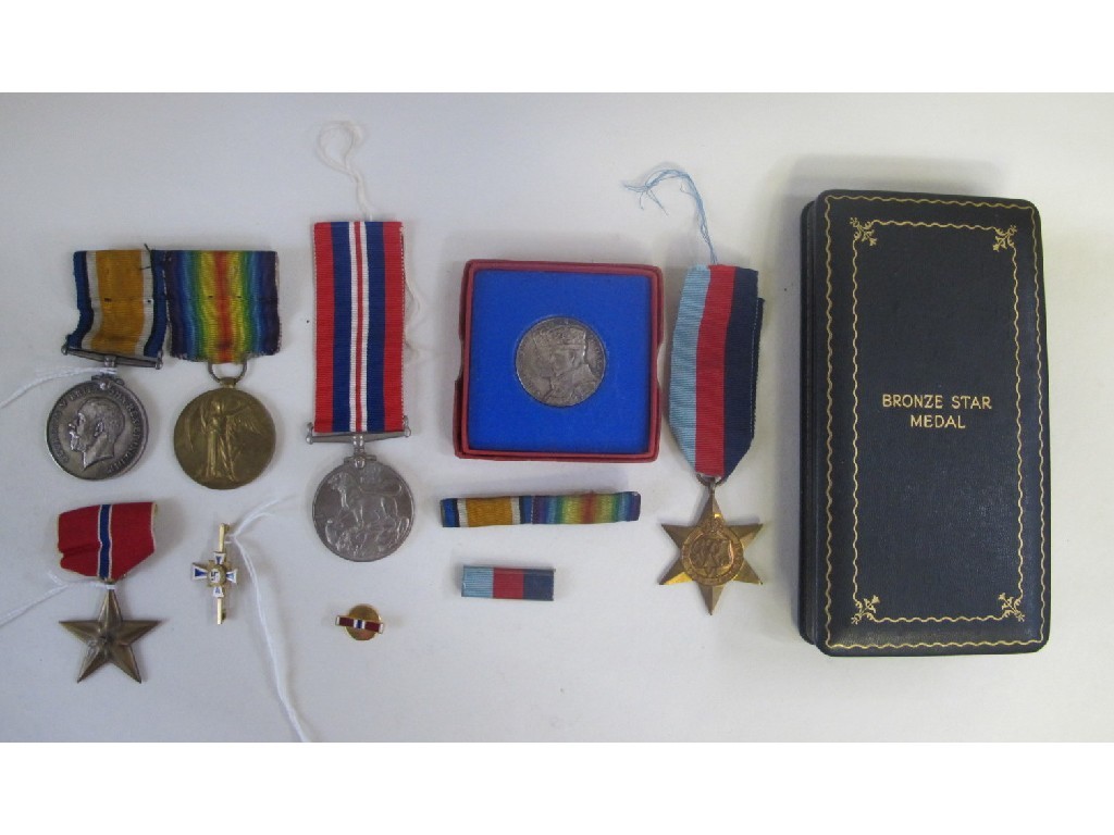 Appraisal: Lot comprising war and victory medals to PTE J Clements