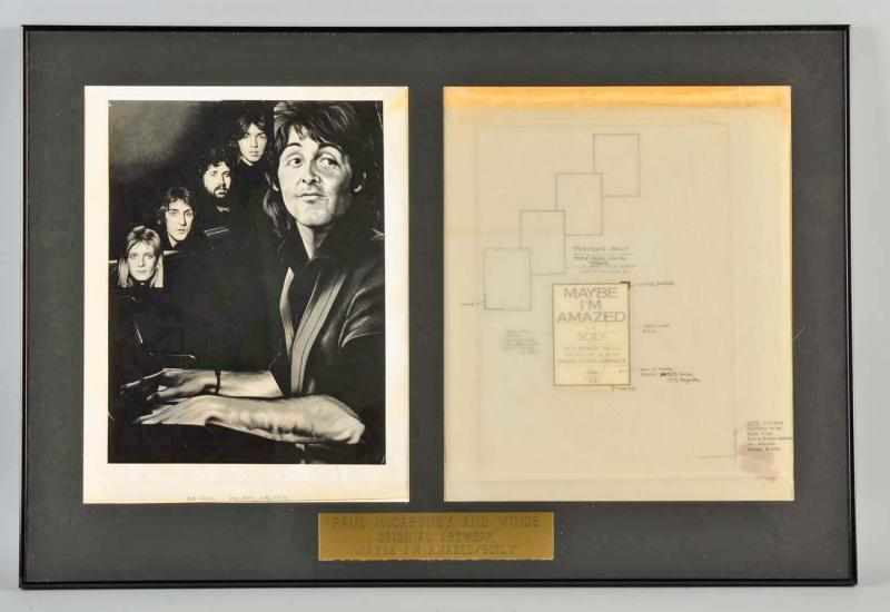 Appraisal: Paul McCartney Maybe I'm Amazed Artwork Description Original Capitol artwork