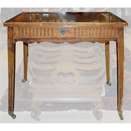 Appraisal: Continental Neoclassical Style Leather Top Walnut Writing Table Estimate -