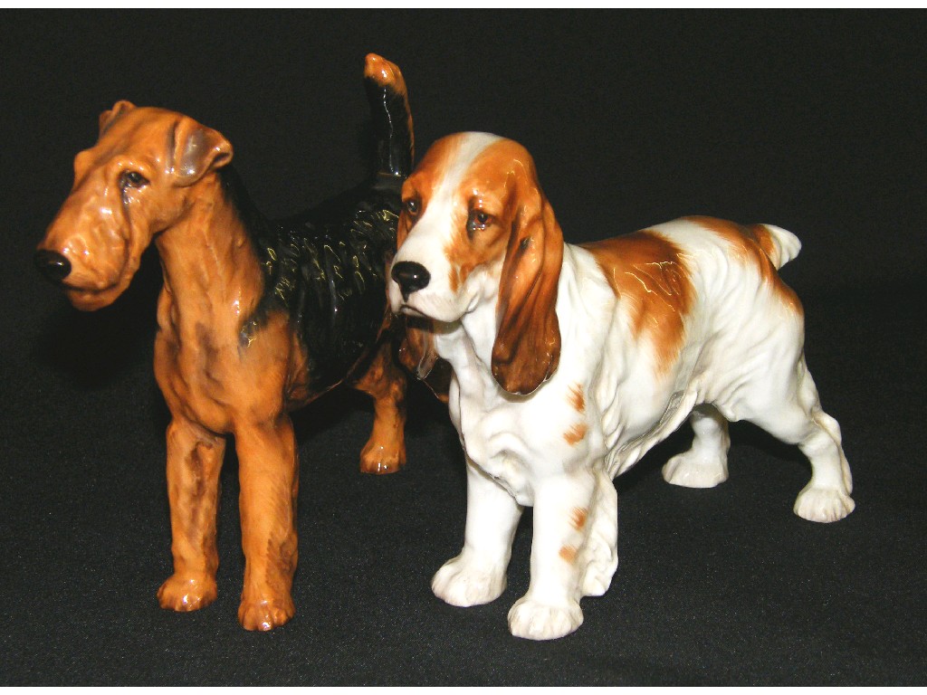 Appraisal: Royal Doulton Spaniel HN high Royal Doulton Airdale Terrier HN