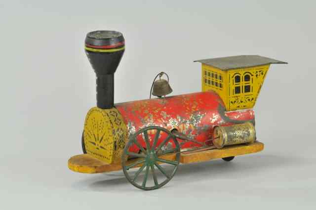 Appraisal: GEORGE BROWN ''NIAGARA'' CLOCKWORK LOCOMOTIVE Hand-painted and stenciled tin and