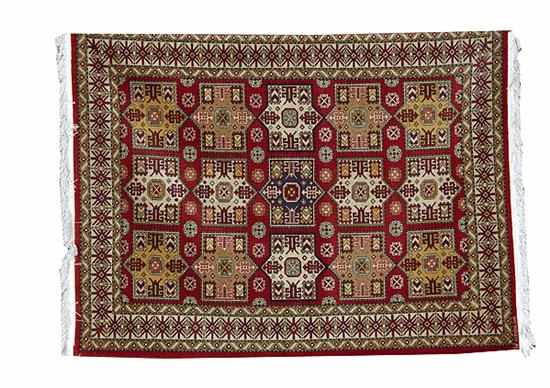 Appraisal: Kazak carpet signed Azerbaijan ' '' x ' Back Inquiry