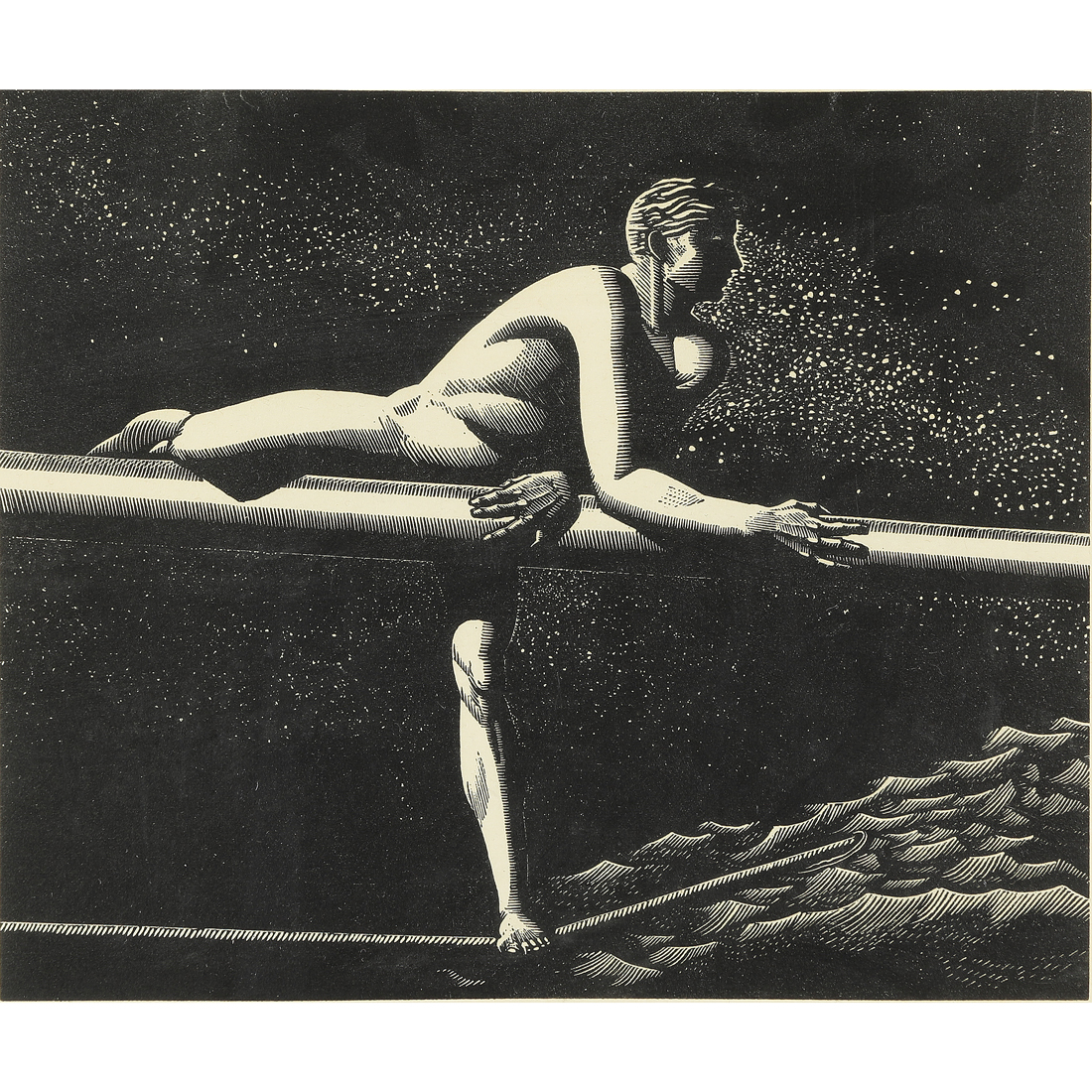 Appraisal: PRINT ROCKWELL KENT Rockwell Kent American - Bowsprit wood engraving