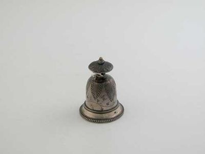 Appraisal: A th century French table or reception bell with a