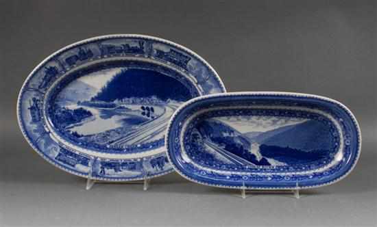 Appraisal: Lamberton Baltimore Ohio Railroad china platter and similar celery dish