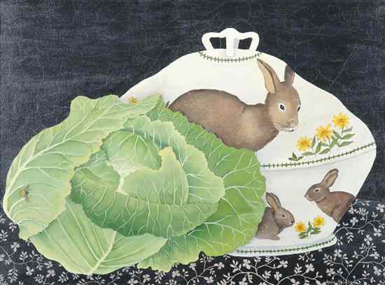 Appraisal: Katie Reinhardt American School th century Still Life with Cabbage