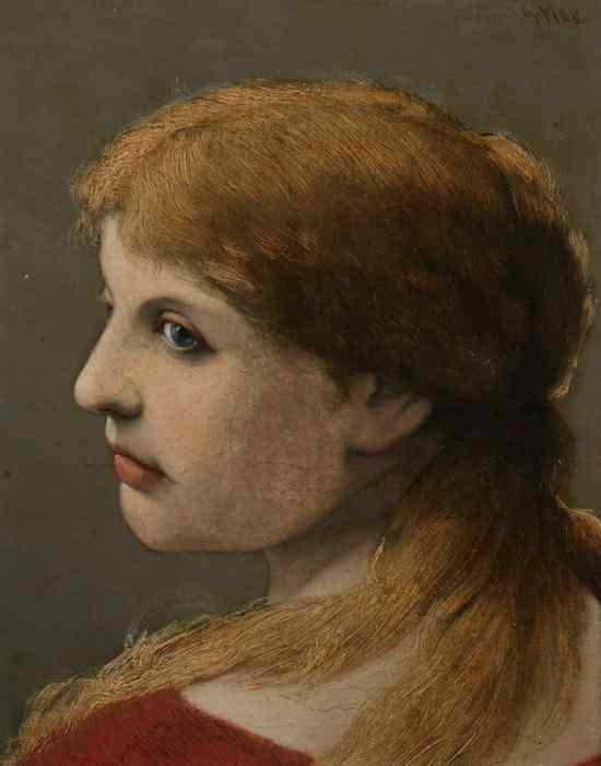 Appraisal: G MAY Contintental th century PORTRAIT OF WOMAN IN PROFILE