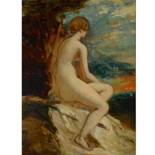 Appraisal: Attributed to William Etty Sketch for Andromeda oil on panel