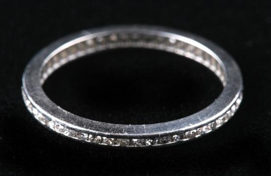 Appraisal: VINTAGE PLATINUM AND DIAMOND ETERNITY BAND Channel set with cts