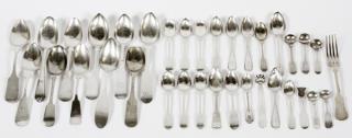 Appraisal: GROUP OF COIN SILVER FLATWARE ITEMS GROUP OF COIN SILVER