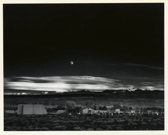 Appraisal: ADAMS ANSEL - Moonrise Hernandez New Mexico Silver print x