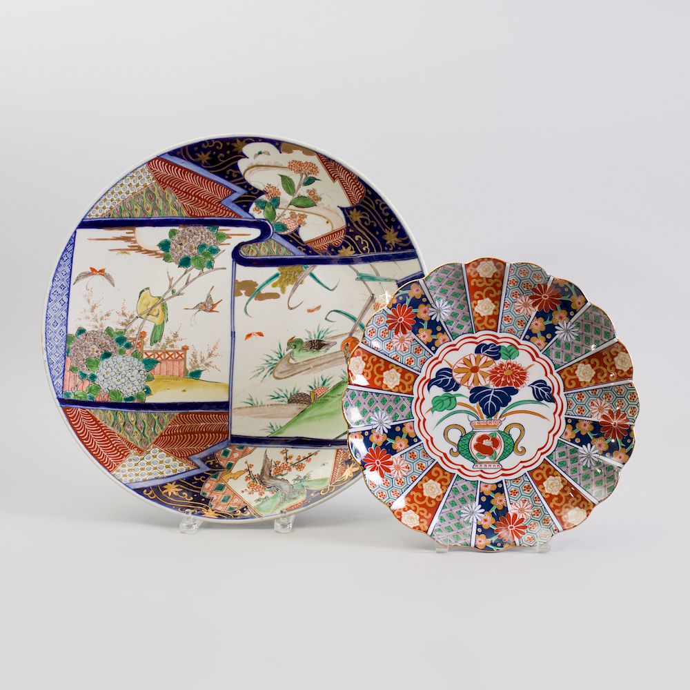 Appraisal: Japanese Imari Porcelain Charger and an Arita Imari Porcelain Plate