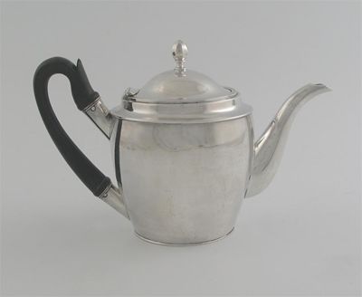 Appraisal: An early th century Russian oviform teapot plain with a