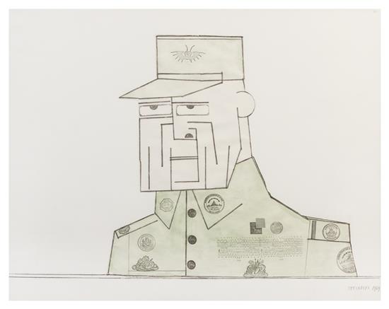 Appraisal: Sale Lot Saul Steinberg American - General A watercolor and