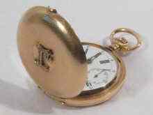 Appraisal: A carat gold full hunter pocket watch with Swiss lever