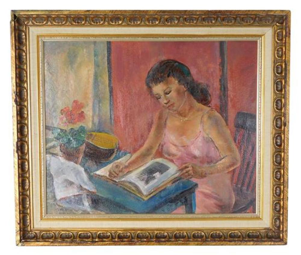 Appraisal: Marion Huse American - oil on artist board woman in