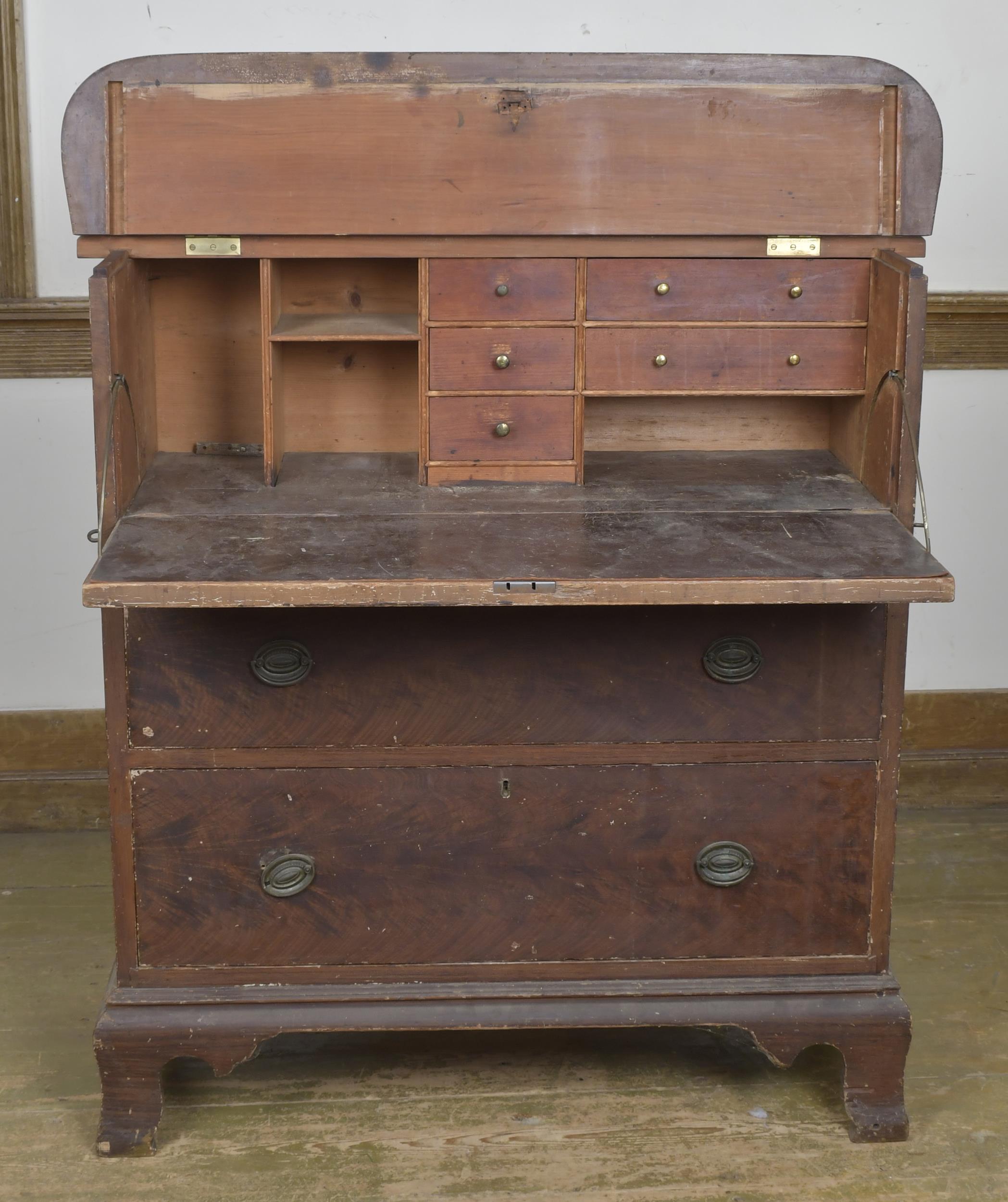 Appraisal: TH C COUNTRY CHIPPENDALE BUTLER'S CHEST A pine case in