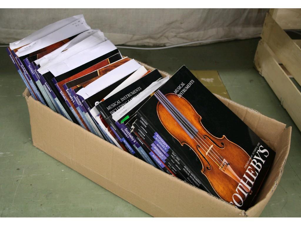 Appraisal: Large quantity of Sotheby's musical instrument catalogues