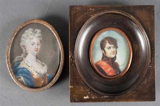 Appraisal: French School th century Portraits miniature of General Joachim Murat