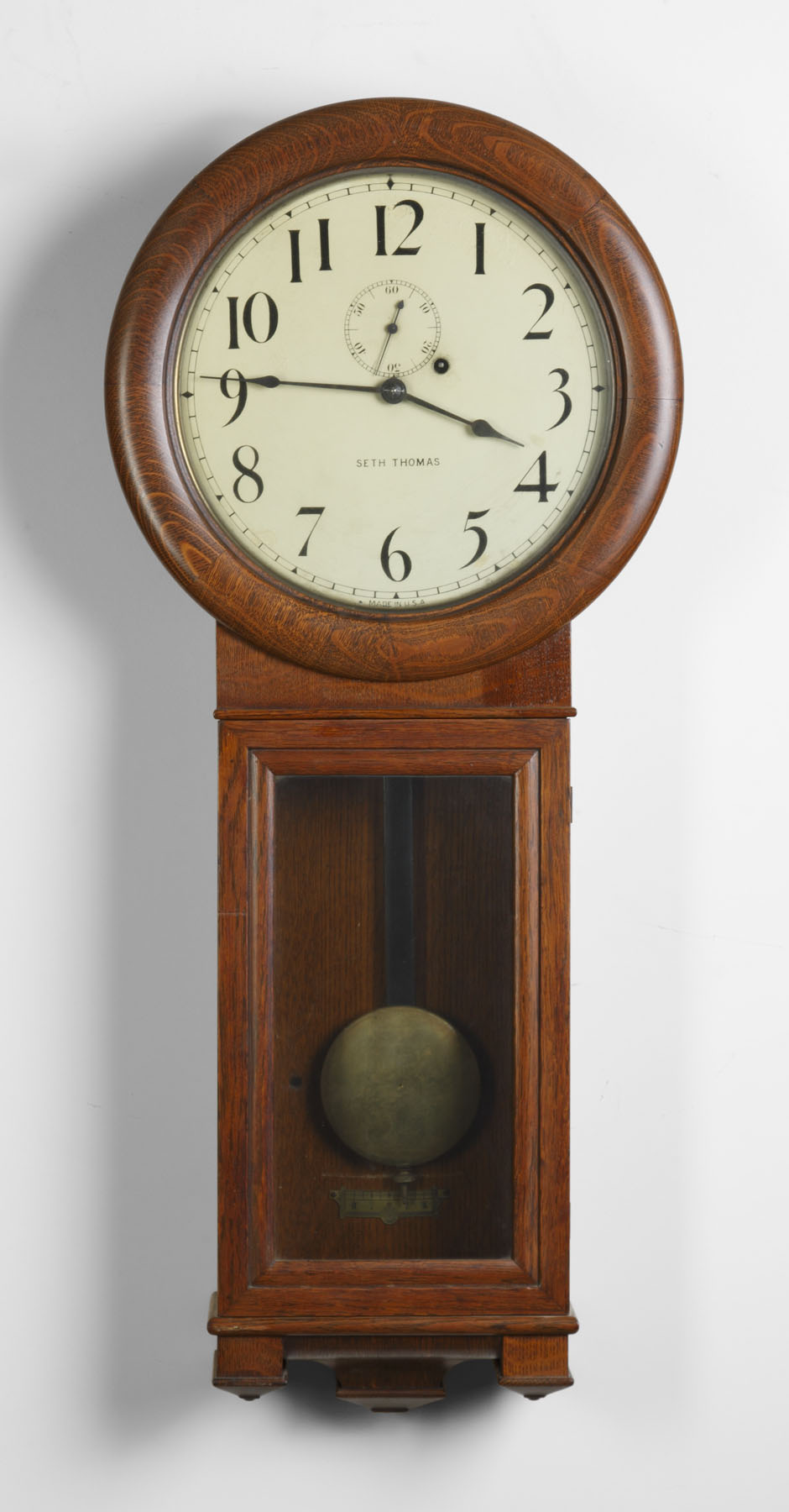 Appraisal: Seth Thomas Wall Clock Oak case in original finish Original