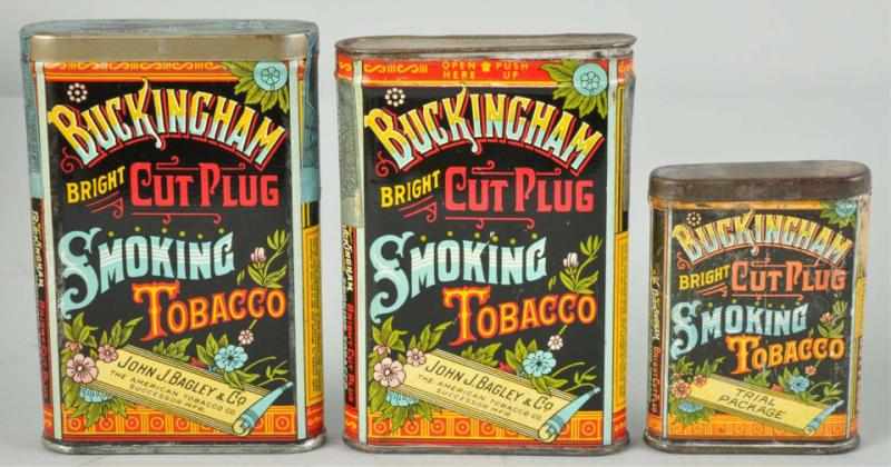 Appraisal: Lot of Buckingham Pocket Tobacco Tins Description Includes one complimentary