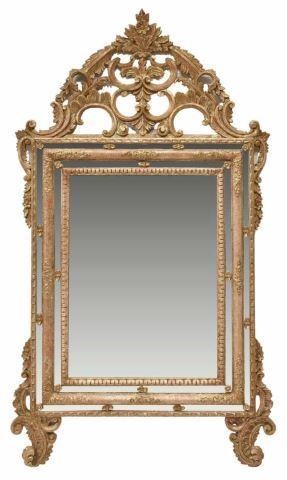 Appraisal: Italian gilt wall mirror late th c floral and foliate