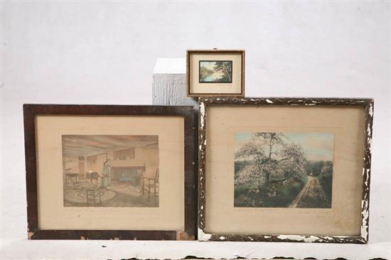 Appraisal: THREE WALLACE NUTTING PRINTS The Maple Sugar Cupboard h w