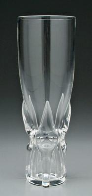 Appraisal: Steuben vase curved pinched form - in Excellent condition base