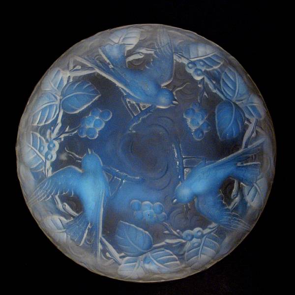 Appraisal: A Carrello molded opalescent glass low bowl early th century