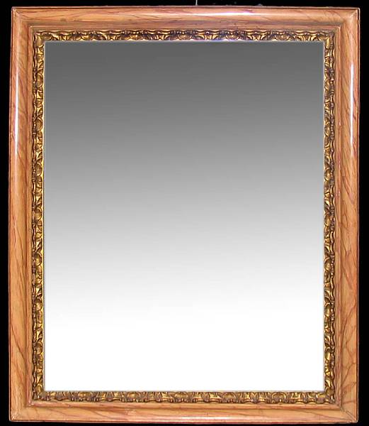 Appraisal: A Baroque style gilt and faux grain mirror height ft