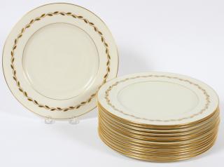 Appraisal: LENOX GOLDEN WREATH DINNER PLATES SET OF LENOX GOLDEN WREATH