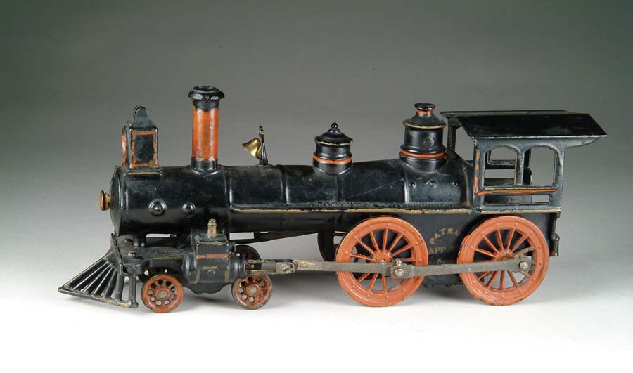 Appraisal: LARGE IRON LOCOMOTIVE ATTRIBUTED TO WILKINS Extremely graceful - -