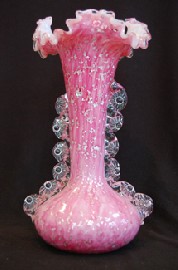 Appraisal: VICTORIAN PINK GLASS VASE POSSIBLY STEPHEN WILLIAMS