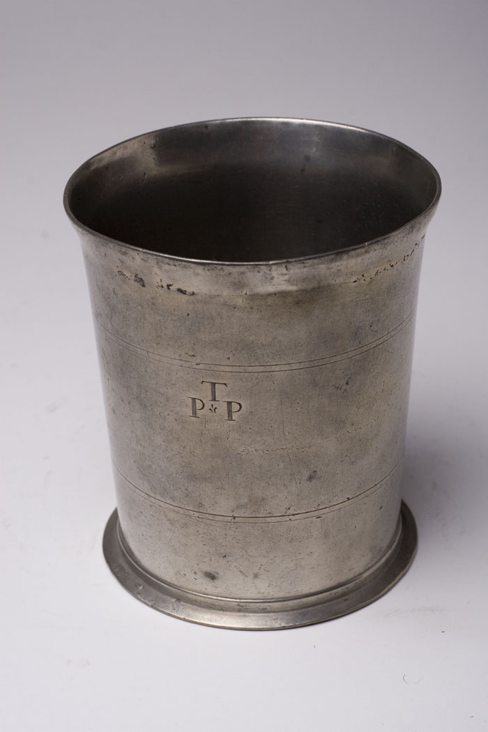 Appraisal: PEWTER BEAKER ATTRIBUTED TO EBENEZER SOUTHMAYD - Middletown Connecticut circa