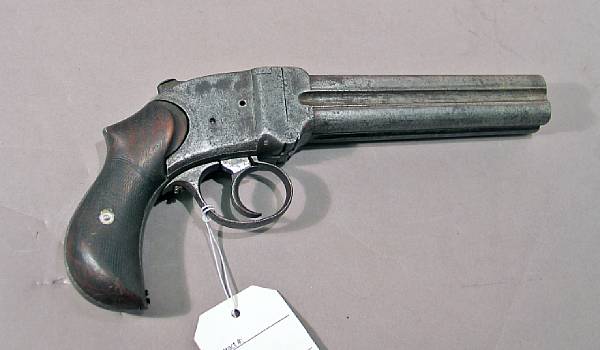 Appraisal: A Charles Lancaster four-barrel breech-loading pistol Serial no P caliber