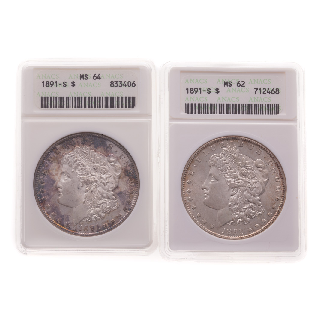 Appraisal: US - -S Morgan Dollars ANACS MS MS -S ANACS