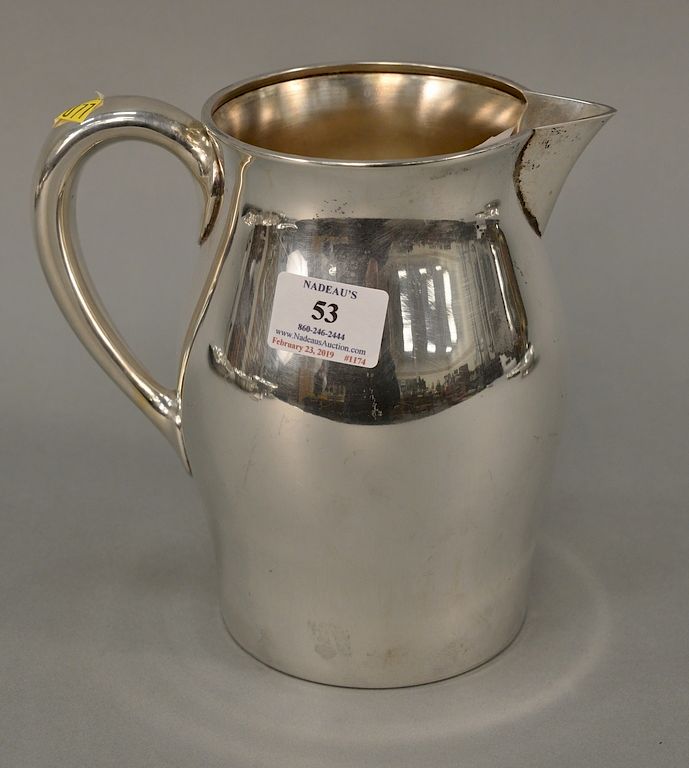 Appraisal: Reed barton sterling silver pitcher small dents ht in t