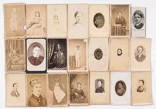 Appraisal: Group of CDV Albums Including Postmortem CDV of a Baby