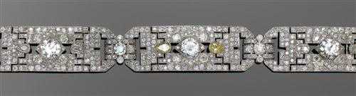 Appraisal: DIAMOND BRACELET CHAUMET ca Platinum Very elegant Art D co