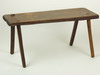 Appraisal: BENCH - th C pine plank top bench with mortised