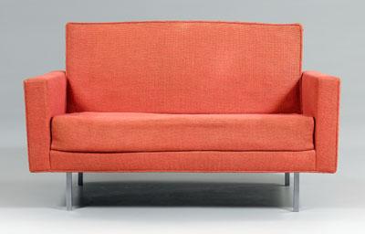 Appraisal: Modernist sofa by Knoll Florence Knoll two-seat upholstered sofa in