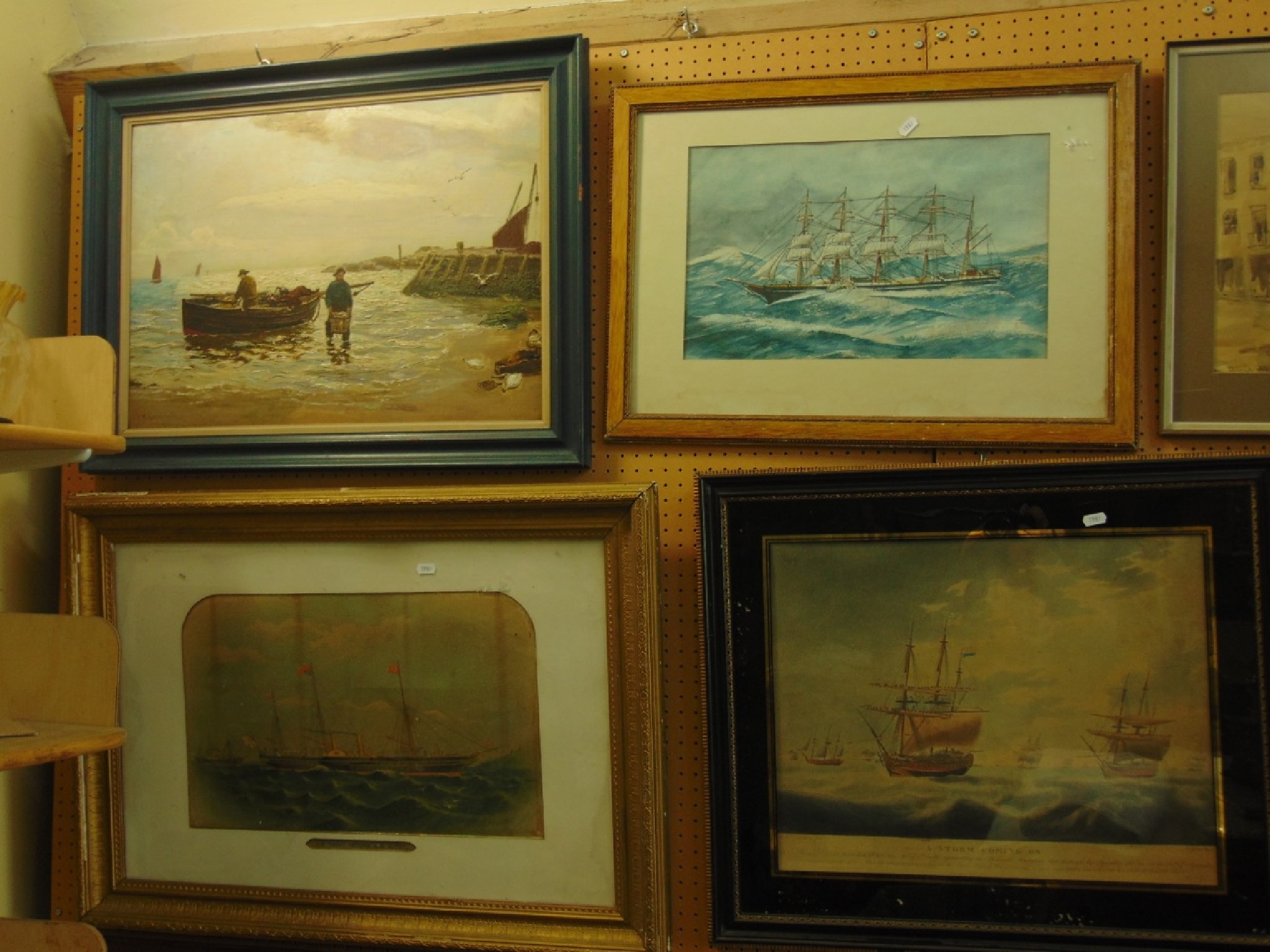 Appraisal: A collection of maritime related pictures including an early th